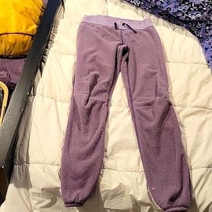 Ivivia sweatpants, purple with pink Terry lining. Size 10 girls.